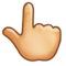 Backhand Index Pointing Up emoji on Samsung